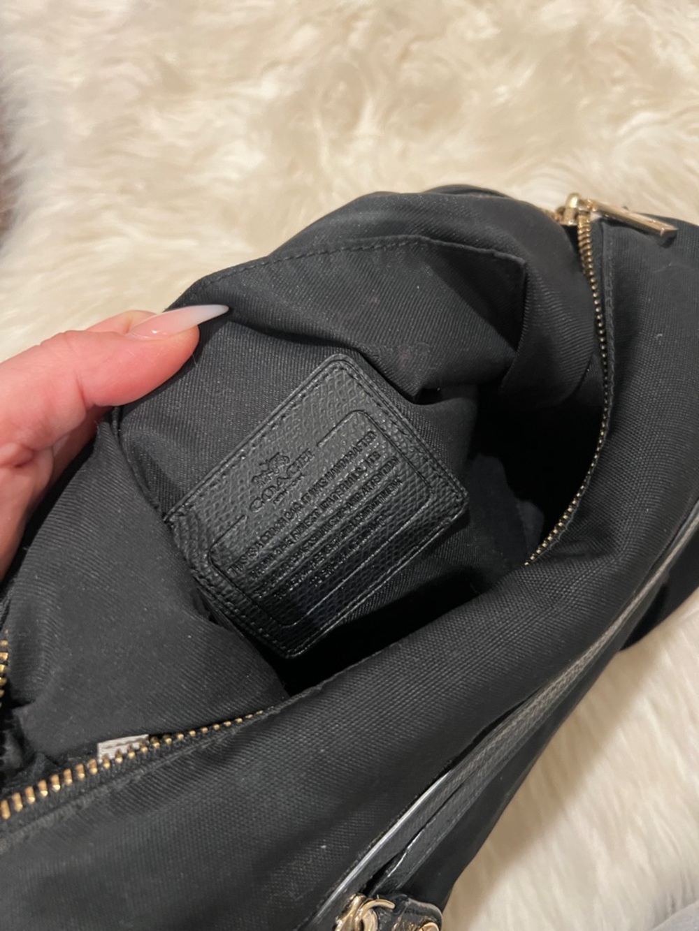 Coach Black Nylon Messenger Crossbody with Silver Hardware - Picture 5 of 6